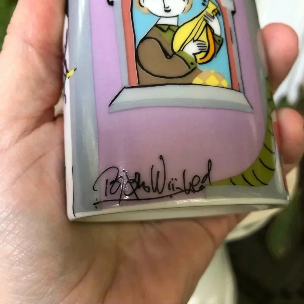 Vintage Bjorn Wiinblad for Rosenthal in Germany Scenes from a Window Oval Vase